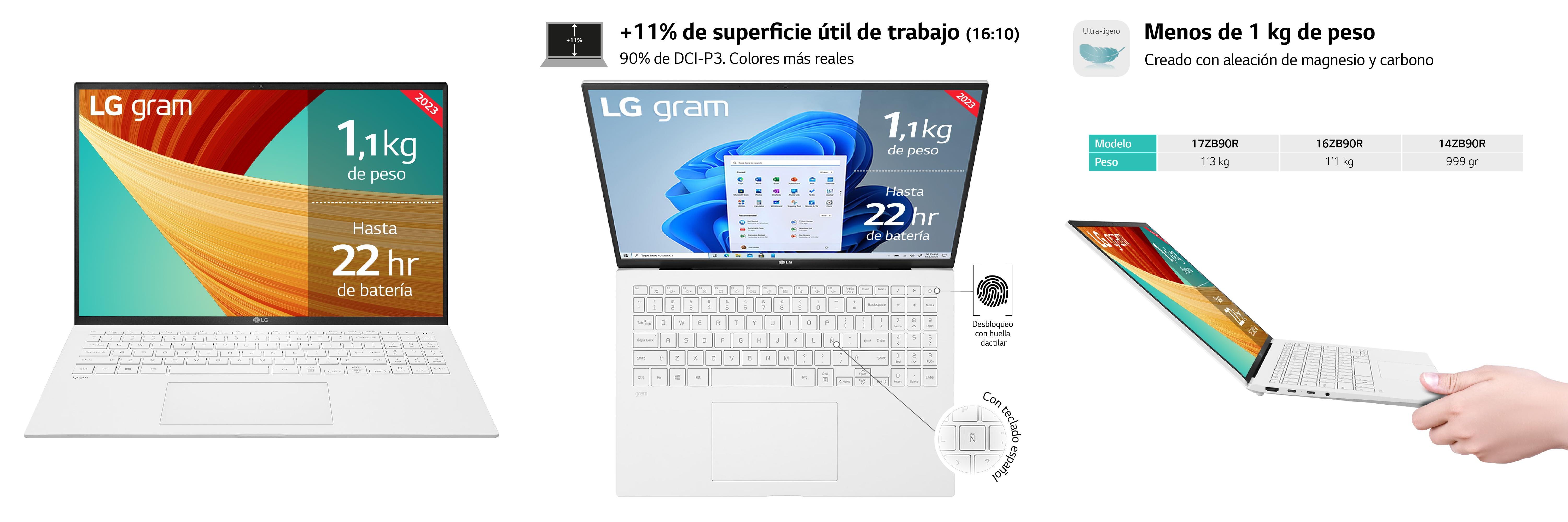 Descubre el LG Gram 16ZB90R-G.AA74B: El portátil ultraligero perfecto para trabajar en cualquier lugar