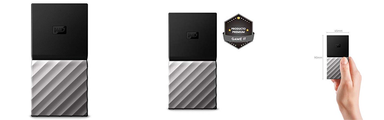 WD My Passport SSD: Almacenamiento portátil de 2TB en negro para PC, Xbox One y PS4